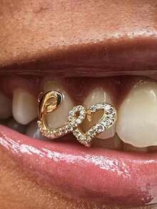 1/2 Set Unisex Guld Tandgrillar, Hiphop Vardagliga Gatufest Tandsmycken Accessoarer - Multifärgad - Visa 4