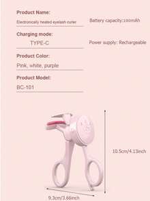 FollowBreak USB Rechargeable Electric Eyelash Curler, Heated Eyelash Curler With 3 Adjustable Temperature Settings, Scorch-Free Brush Suitable For All Eye Shapes, Portable Eyelash Styling Tool