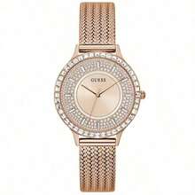 Guess Women's Quartz Watch, Stainless Steel Strap, Stainless Steel Case, Quartz Movement, Suitable For Daily Wear, Parties And Other Occasions. Model GW0402L2 - Gold - View 11