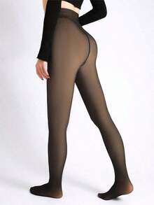 Women's Comfortable Thick Warm Tights, Women's High Waist Semi-Sheer Elastic Tights, Suitable For Autumn/Winter - Nhiều màu - Xem 11