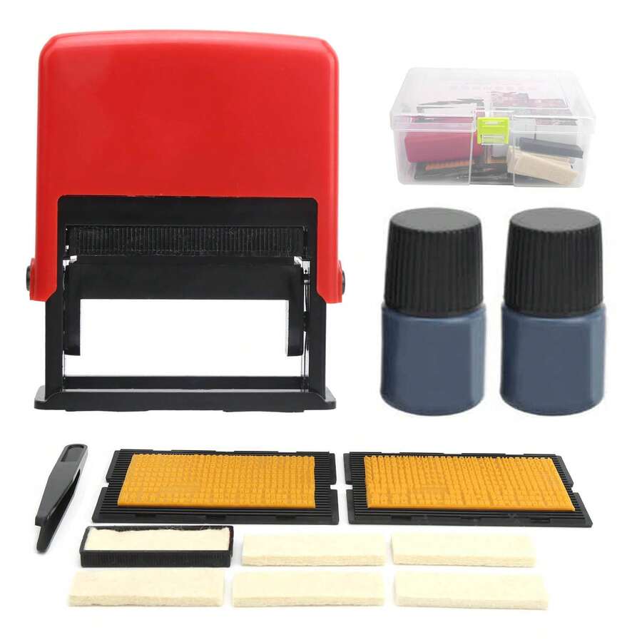 Máquina codificadora manual de ranuras para tarjetas B2.5 - Fecha de producción Máquina codificadora de tinta de secado rápido - Rojo - Ver 1