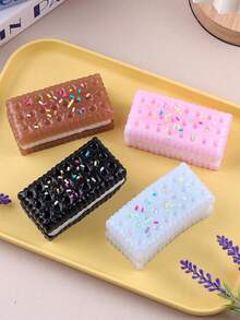 1/2/3pcs Cookie Shaped Super Soft Squeeze Toys With Gift Bag, Ultra Soft Squeezing Tool, Stress Relief Squeeze Toy, Sensory Squeeze Toy For Adult Party Favors - Multicolor - View 1
