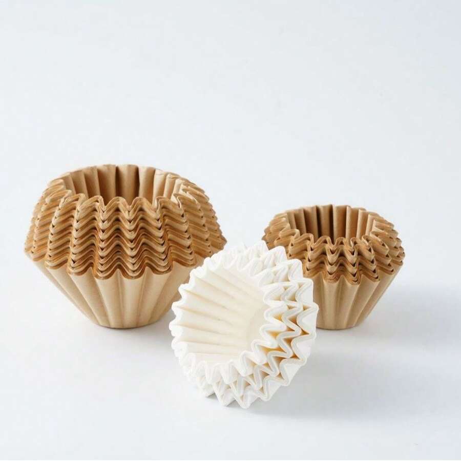 1-2 Packungen Kaffeefilter Papiere, trichterförmige Filteraufsätze für Kaffeekannen, amerikanische Kaffee-/Latte-Zubereitung Werkzeuge - Einheitsgröße - Übersicht 1