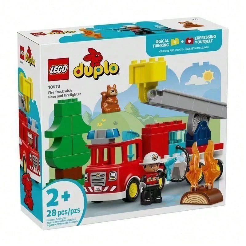 LEGO 乐高得宝系列 10473 消防车益智积木玩具，适合男孩女孩作为礼物 - 10473 - 查看 1