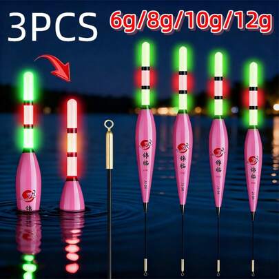 1 Set LED Fishing Float With Gravity Sensor And Color Changing Light, Battery Powered, IPX7 Waterproof, High Visibility Polymer, Non-Rechargeable, Suitable For Night Fishing Under 1968.5 Inches