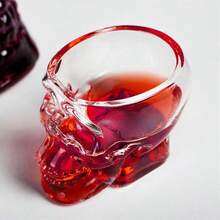 Glass Novelty Skull Shot Glass Whiskey Halloween Skull Glass Wine Glass Decorative Halloween Drinkware Vodka, And Cocktail Holiday Gifts - 2.6 Oz, Set Of 2 - 不保密 - 查看 4