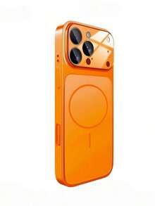 シンプルな黒色のアクリル透明電話ケース、 17 Pro Max/17 Pro/17 Air/17/16 Pro Max/16/16 Pro/16 Plus/11/15/15 Pro/15 Pro Max/12/13/14 Pro Max/XS/XR/11 Pro/11 Pro Max/12 Pro/12 Pro Max/13 Pro/13 Pro Max/7 Plus/14 Pro/14 Pro Max/14 Plus/7 Plus/8 Plus/8/SE2/12 Mini/13 Mini/16Eに対応、耐久性があり黄変防止のハードシェル - オレンジ - フルカバーガラスケース - チェックする 14