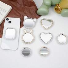 2pcs Random Acrylic Resin Flower Bubble Stand, Slouchy Desk Phone Holder, Expandable Adhesive Phone Stand, Creative Design Blind Box - Multicolor - View 3