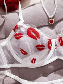 Contrast Lace  Backless - trắng - Xem 4