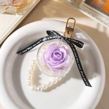 1 móc khóa hoa hồng đính ngọc trai, mặt dây chuyền hình hoa hồng cho chìa khóa xe hơi, quà tặng sinh nhật, thích hợp cho sinh nhật, kỷ niệm, tốt nghiệp, tân gia, tiệc tùng. - nhiều màu - Xem 7