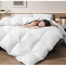 Advanced Quilted Quilt, Down Instead Of Bedding, Gift For Ladies/Men, White, Multiple Sizes Available, 2026 New Year Gift. - White - View 3