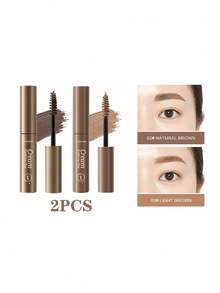 眉胶，棕色/浅棕色，打造自然蓬松的眉妆，纹身级防晕染防水，适合女性日常妆容