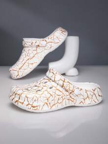 Zuecos transpirables unisex, con absorción de impactos, antideslizantes, silenciosos, de uso múltiple para interiores/exteriores, aptos para todas las estaciones - Blanco - Ver 3