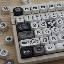 Cute Cat & Dog Keycaps, 130 Keys - MOA Height PBT Dye-Sublimated Customized Keycaps For 61/68/75/87/98/100 Keys - Multicolor - View 5
