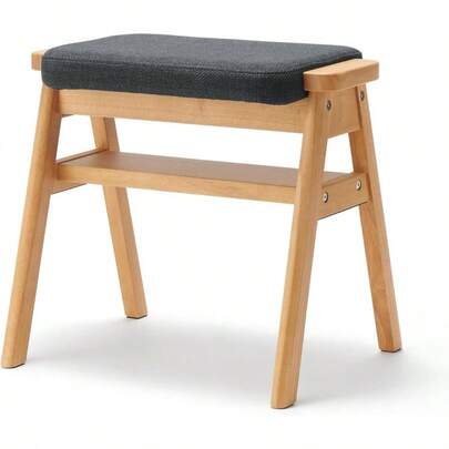 再生ポリエステル混 木製スタッキングスツール チャコール ・幅49. 3×奥行37×高さ44cm 84421747