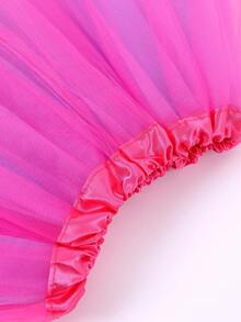 1pc Solid Color Vintage Polyester (Polyester) Tutu Skirt, Suitable For All Seasons, One-Time Performance Skirt, Practice Skirt, 30cm For Teenagers, 40cm For Adults, Costume Party Skirt, Mesh Skirt, Masquerade Ball Dress - A - View 6