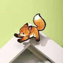 小狐狸珐琅胸针 时尚装饰胸针 饰品 翻领包徽章 珠宝礼品 - 彩色 - 查看 6