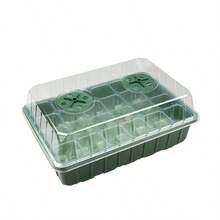 24/40 Holes Seedling Tray | Plastic Greenhouse Mini Nursery Station With Ventilation Cover And Moisture Retention Board, No Power Needed, Suitable For Succulents, Flowers, Fruits And Vegetables - Green - View 10