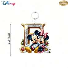 2D Flat, 2D Flat Printing, 1 Acrylic Keychain, 26 English Letters, Mickey And Minnie Pattern Design, Cute Bag Keychain, Couple Keychain, Car Keychain, Mickey And Minnie Fan Birthday Gift, Smooth Surface, Keychain, Decorative Keychain, Cartoon Keychain, Valentine's Day Gift, Fan Gift, 2D Flat Gift (If The Product Is Not Opaque, Please Tear Off The Protective Film On The Back Of The Print). - Multicolor - View 13