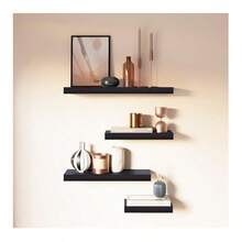 CYKITUL Set de 4 Repisas Mixtas Flotantes Diferentes Tamaños 50x15 40x15 30x15 20x15 No Apta para Tablaroca Anahuac - Anáhuac - Ver 1