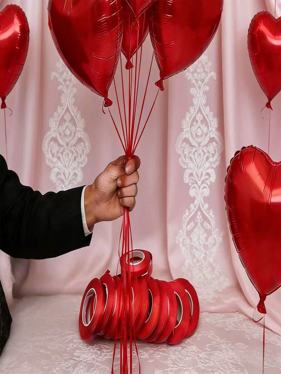 10米/卷 卷曲丝带 气球丝带，气球配件，气球卷，装饰丝带，气球彩带，适用于派对、节日、花艺、工艺品和礼品包装（10种颜色）