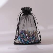 Vacuumable Pearl Yarn Drawstring Candy Bag, Jewelry And Cosmetics Packaging, Gift Mesh Drawstring Bag - Multicolor - View 7