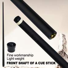 29-Inch Premium Composite Carbon Fiber Billiard Cue Shaft - Quick 3 Joint, Length 74.5cm, Tip 13mm, Lightweight And Durable Billiard Accessory, Black With White Stripes, Enhanced Performance, Product Upgrade | Professional Grade | Composite Carbon Fiber Structure, Ideal Gift For Pool Enthusiasts - 331-1 Fiberglass Front Axle + Joint Protector - View 1