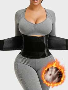 1 Piece Of Women's Sports Waist Belt, Waist Training Waist Belt, Shapewear, Exercise Belt, Abdominal Tight Belt, Yoga Fitness Waist Seal - Black - View 8