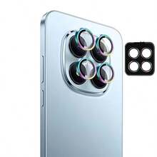 1 pieza Protector de lente de cámara de vidrio templado para la serie Redmi Note 15, compatible con Note 15/15 Pro/Pro+ 4G/5G, instalación rápida de una sola pieza, multicolor, marco de aleación de aluminio negro y plateado, protector de lente - Multicolor - Ver 24