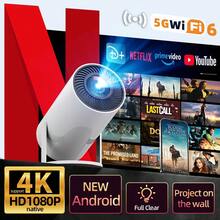 HUASHIJIE 4k Home Ultra HD 5G Projector Multi Functional Immersive Home Cinema, Supports WiFi Connection To Android Apple Phone, Directly Projected White Wall Projector Home KTV Gaming Online Course Bedroom Dormitory, Supports HD Interface, USB Interface Connection, Built In Android System Massive Application Download, Built In Sound System, Outdoor Projection, Christmas And Valentine's Day Gifts - 查看 2