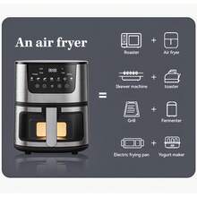 Senmeo 7.5QT 8-In-1 Multi-Function Air Fryer, Upgraded Touch Control With Viewing Window & Stainless Steel Rack, Perfect For Family Dinners/Parties – Great For New Year & Winter Meals - 美規A型插(110-127V) - 查看 6