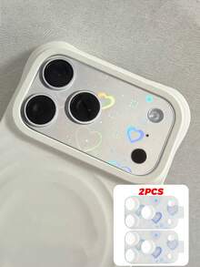 2 st. skyddande film med ihåligt laserhjärta till linsbasen för iPhone 17 Pro/17 Pro Max, helt transparent basfilm, reptålig och oljebeständig, skydd för linsbasen - Genomskinlig - Visa 3