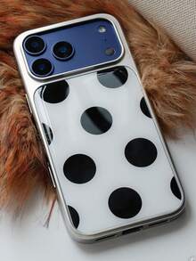 White Background With Large Polka Dots