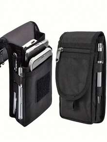 1个大容量多功能腰包，男士多功能腰包，大容量设计，带钱包、手机袋、多用途工具包和翻盖卡包 - 彩色 - 查看 3