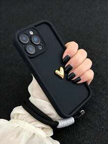 Corazón negro y dorado