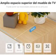RWDSDWT Mueble para TV Blanco 140CM Mesa para TV Apta para Televisores de 50 Pulgadas o Menos Centro de Entretenimiento con Estantes Abiertos y Cajones 140 * 30 * 40CM - Blanco - Ver 5