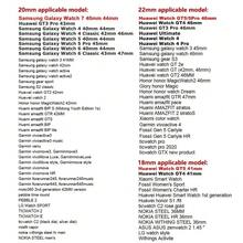 22mm 20mm Watch Strap For WATCH GT 3 4 5 Pro 46mm Band Replacement Bracelet For Galaxy Watch 7 6 5 4 40mm 44mm Active Watch Band For Garmin///Amazfit/Redmi Watch Premium Business Magnetic Buckle Watch Strap Replacement - 22MM Universal - View 4