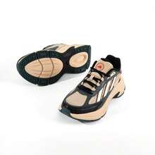 Adidas Giày thể thao nữ đế dày, kiểu dáng chunky, có khả năng giảm sốc, buộc dây tiện dụng. - Nâu/Xanh lá - Xem 2