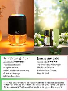 A 180ml Car Humidifier, Equipped With 2 Working Modes, A Colored Night Light, Silent Spray, Car Air Freshener, And A Small Bedroom Aromatherapy Diffuser, Available In Black, White, And Pink, Compatible With Aromatherapy Essential Oils. Ideal For Car Accessories, Home Decoration, Rooms, Offices - Model 988 - View 26