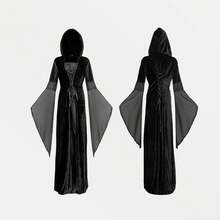 Cosplay Clothing - Medieval Long Black Dress - View 2