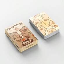 92张可爱水豚照片卡，卡通双面LOMO卡片，贴纸，贺卡，送给朋友、生日、复活节、情人节、新年、家人的礼物 - 完美之选 - 彩色 - 查看 7