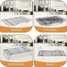 1 قطعة/2 قطعة/3 قطعة/4 قطعة/5 قطعة رف تبريد متعدد الطبقات، مناسب لكعك، كيك، وما إلى ذلك - يبرد بسرعة دفعات متعددة من الكعك والطبقات الكيك أو المعجنات، باللون الأسود - الأسود - مشاهدة 9