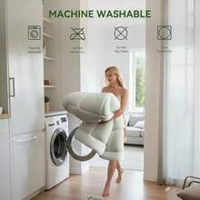 Mattress Topper Queen Memory Foam For Back Pain Rayon Derived From Bamboo Pillow Top Mattress Topper Thick Mattress Pad With 8-21" Deep Pocket 60x80 Inches White - Twin - 查看 6