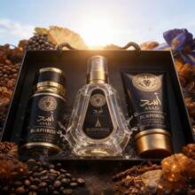 Lattafa BURPHISE ASAD Men's Gift Set – Oriental Woody Fragrance | 50ml Eau De Parfum + 88ml Mist + 88g Lotion - 東方 - 查看 3