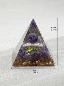 1件波西米亚风格水晶柱金字塔装饰品，适合家居桌面装饰、冥想桌摆件，提升氛围，适合灵性主题的客厅、卧室、书房、办公桌、书架。 - 彩色 - 查看 12