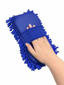 1pc Premium Ultra-Fine Fiber Car Wash Sponge Glove - Scratch-Free Sponge - Faux Wool Fiber Car Wash Sponge - Ultra-Fine Fiber Car Wash Glove Suitable For Cars, Trucks, SUVs, Boats, RVs Cleaning Tool - Type a - View 11
