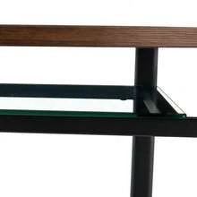 Coffee Tables - Brown+Black + Glass+Metal + MDF - View 7