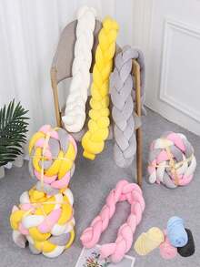 1件手工编织钢丝婴儿床护栏垫，柔软加厚，适用于婴儿摇篮、换尿布台、婴儿车、婴儿床 - 白駝駝 - 查看 7