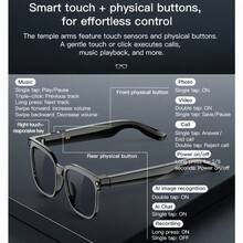 AI Smart Video Glasses, Equipped With An 8-Megapixel Camera, Support 4K HD Video Recording, Wireless Connectivity And Wi-Fi Transmission, AI Chat With ChatGPT Model, Wireless Calling And Music Playback, Real-Time Translation Device, AI Assistant And Meeting Recorder. Compatible With IOS/Android Systems, Lightweight Design, Extended Battery Life Supports Video Calls And Instant Recording. Professional Recording Device, Portable Camera, Ideal For Travel, Meetings, Driving, And Outdoor Sports Scenarios. Perfect Holiday Gift. - 黑色 - 查看 10