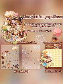 1 Book With 6 Different Miniature Scene Sticker Sets, Scrapbooking Stickers, 3D Dimensional DIY Decorative Sticker Sheets - Multicolor - View 15